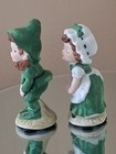Vintage Set Of 2 Lefton Girl And Boy Pixie Figurines  01491 