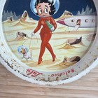 Vintage Mexican Betty Boop Lulu Soda Tip Tray Space Astronaut On Moon 6 25  Rare