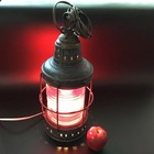 Large Antique Ship s Masthead Maritime Marine Lamp Lantern Light Glowing Red