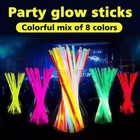100pcs 8   Glow Sticks Party Neon Glow Stick Bracelets Necklaces With Connectors