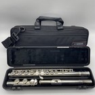 Yamaha Yfl-221 Student Flute Nickel Silver Plated Used With Hard Case   2way Bag
