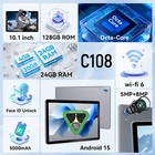 10 1  Android 15 Tablet 24gb Ram 128gb Rom Hd Ips Touchscreen Wi-fi 6  Bt 5 0