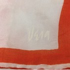 Vintage 50s Vera Neumann Flower Cart Scarf Silk Orange   White Rare 