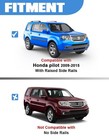 Honda Pilot 2009-2015 Lockable Roof Rack Cross Bars 300lb Capacity Compatible