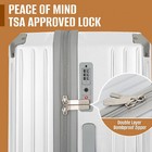 Romswi 3 Piece Luggage Set 20  Suitcase Set Hardside Lightweight Tsa Lock W  Bag