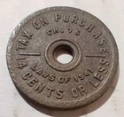 State Of Washington Tax Commission Token 1941 On Purchase 14 Cents Or Less