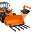 Clamp On Debris Forks To 48  Bucket W 5 Fork Tines Fit For Tractor Bucket