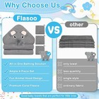 4 Pcs Baby Towels And Washcloths Set  1 Pcs Animal Hooded Baby Towels   3 Pcs