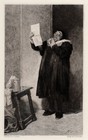 Fabulous 1800s James Dromgole Linton Antique Etching Surprise Signed Framed Coa