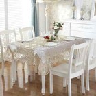 Tablecloth Gold Velvet Silver Europe Luxury Embroidered Table Dining Table Cover