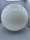 Antique Round Milk Glass Lamp Globe  Mcm 4 3 4    Opening 37 Around No Breaks 