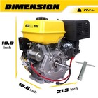 18hp 459cc Gas Engine  Horizontal Shaft  Electric Start  1  Ohv  Aceup Energy