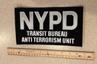Nypd Transit Bureau Anti Terrorism Unit Jacket   Vest Large Size Patch New York