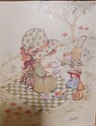 4 Holly Hobbie Picture Prints  Framed Vintage Wall Decor  2  11x9  2  6x5