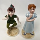 Vintage 1990   s Walt Disney Parks Peter Pan   Wendy Porcelain Figurine Japan Euc