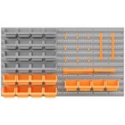 44pcs Pegboard Tool Organizer     Orange Garage Storage W  Bins  Hooks   Pegboard