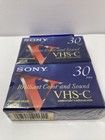 Sony 2 Pack Vhs-c 30 Min Camcorder Videocassette Tapes New sealed