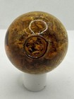 Glass Target Ball From The Old West   Amber Three Piece Mold