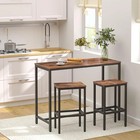 Hoobro Bar Table And Chairs Set  47 2  Rectangular Pub Table With 2 Stools For S