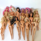 Lot Of 13 Vintage-to-now Barbie Dolls Naked Nude Some Jointed Colored Hair