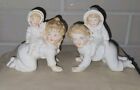 Antique Gebruder Heubach Porcelain Crawling Piano Babies Pair Riders Germany