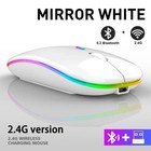 2 4ghz Wireless Optical Mouse Usb Rechargeable Rgb Cordless Mice For Pc Laptop