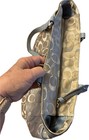 Coach F17676 Gallery East West Signature Tote Brown blue Multi Color
