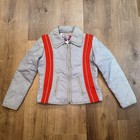 Vintage Womens Ski Suit 60s 70s Snowsuit Killy Coat Jacket Snow Bib Striped 14