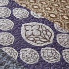 Size Quilt Set Boho Floral Patchwork Bedspread Coverlet Soft King New-brown