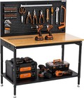 Garage Work Bench Storage Pegboard Power Strip 48 60  Heavy Duty Workstation