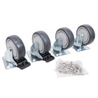 Prox X-caster4blk100x80 Black Replacement  4  4   Industrial Grade Wheels plate