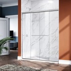 Shower Door 58 5-60 X 72 Double Sliding With 1 4   Clear Tempered Glass Inchrome