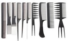 New  Salon Hair Set 10 Comb Set Profession Hairdressing Plastic Barbers Brush