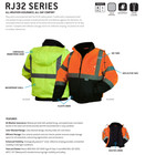 High Visibility Waterproof Insulated Hi Vis Reflective Road Work Bomber Jacket