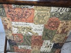 Vtg Retro Wooden Folding Celestial Sewing Basket Yarn Caddy Knitting Americana