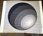 Verner Panton Mira-x Lunar Fabric Panel 45x53 Op Art Mcm Space Age Swiss Vtg