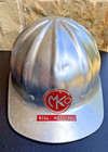 Vtg Aluminum Fibre-metal Hard Hat Helmet Superlite 8 Rivet - Mkco Hoover Dam Usa