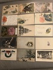 Lot 15 Antique Postcards 1905-1915 Holiday Greetings   Used W  Stamps
