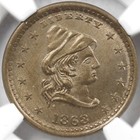 1863 Civil War Token  F-45 332d  R-6  Ngc Ms66  Liberty   Our Army   bn008 
