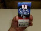 Original Nfl Oakland Raiders At New York Giants Game Used Ticket Stub-11 25 2001