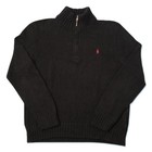  new - Polo Ralph Lauren Mens Classic    Zip Cotton Sweater   Black  S - Xl