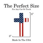 Flag Cross Us United States Of America Usa Car Truck Window Decal Sticker Pat   