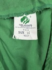 Vintage Girl Scouts Green Vest With Patches And Pins Made In Usa Size 14