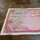 British Caribbean Territories 1 Dollar Jan 1962  - Serial   Z3-082617