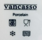 New Vancasso Porcelain Bohemian 10 5  Dinner Plate Multi Color Geometric Heavy
