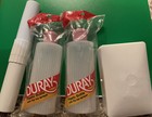 Vintage 1985 Duray Goody Travel Plastic Toiletry Essentials 4 Piece Made In Usa