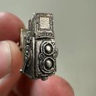    vtg 1950s Rolleiflex Automat K4b Tlr Camera Tie Clip   Cufflink Set Advertising