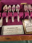 Wm Rogers   Son Flatware Gardenia Silverplate International   Box 58 Piece 1941 