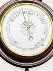 Barometer   Thermometer Made In West Germany Banjo Style Wood Weather Station