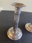 Rare Gorham Sterling Silver  6 3 4  Column Candle Sticks 15 9 Oz